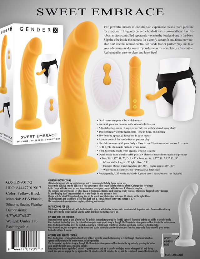 Gender x - Sweet embrace - Strap on harness & dildo