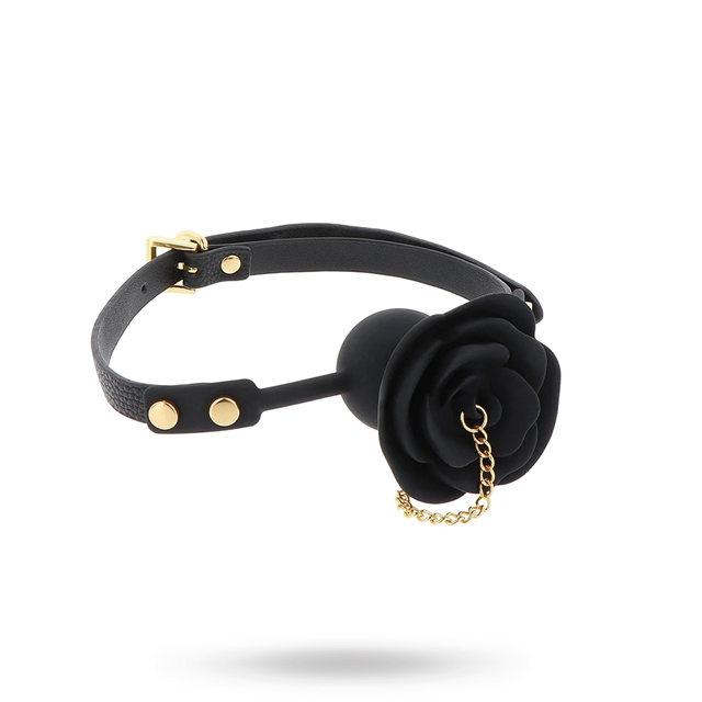 Rose Ball Gag With Plug