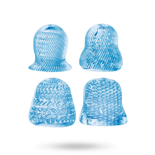 The Fedora 4in1 Glans Stroker Set Blue