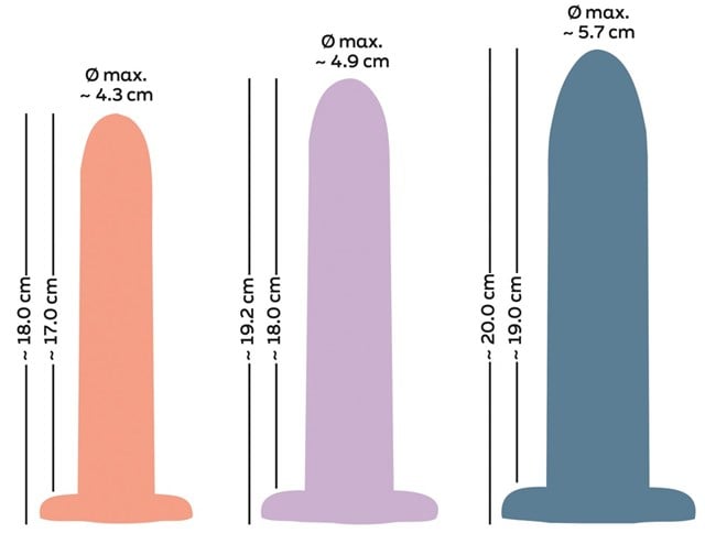 Three in a Row 3-piece Dildo Set