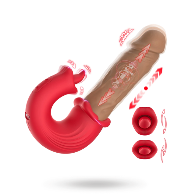 Thrust & Tease - Thrusting & Vibrating Dildo