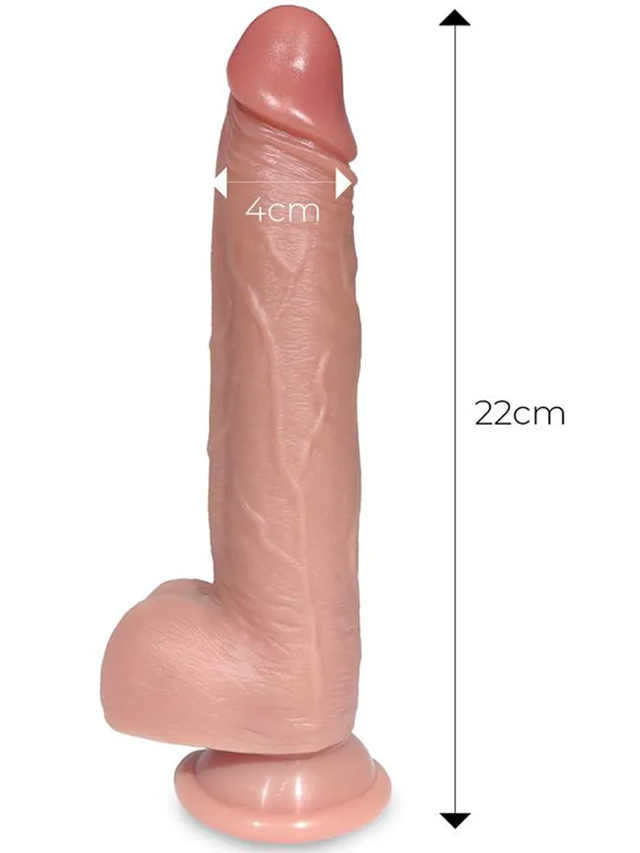 Tiberio Shaking Dildo With Thrusting, Rotation & Remote 22 cm
