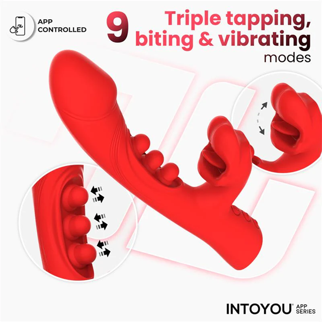 Trixy Vibrator With Tapping, Biting & App