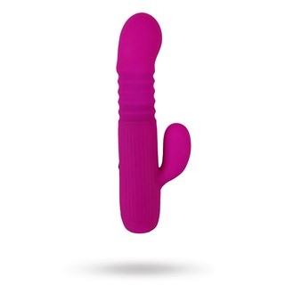 Oppladbar Støtende Rabbitvibrator - Lilla