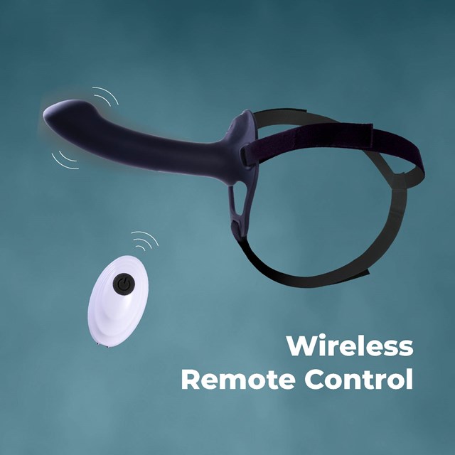 Vibrating Hollow Strapon With Ball Ring - Flesh