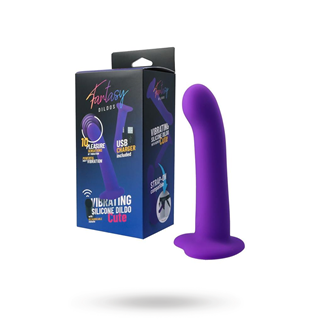 Vibrating Silicone Dildo With Remote 18 Cm