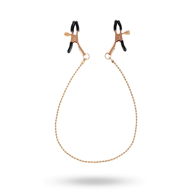Virgite Nipple Clamps With Chain Gold