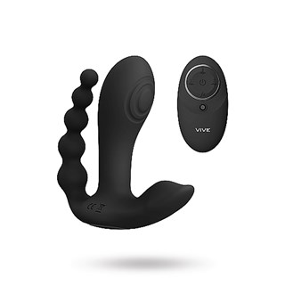 Kata - Pulse Wave & Vibrating Double Penetration Vibrator - Black