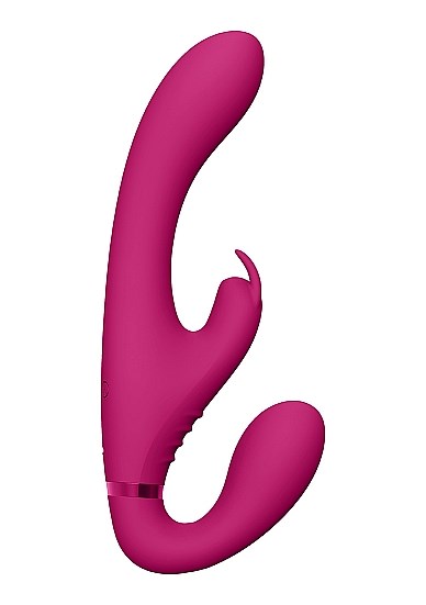 Suki - Vibrating Strapless Strap-on Rabbit - Pink