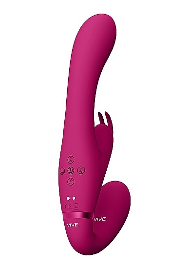 Suki - Vibrating Strapless Strap-on Rabbit - Pink