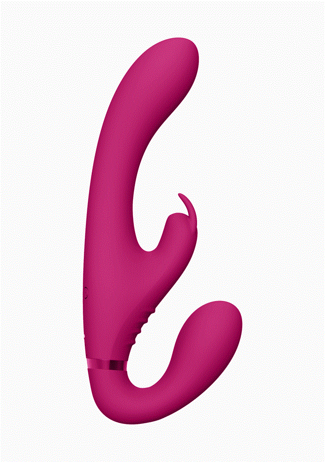 Suki - Vibrating Strapless Strap-on Rabbit - Pink