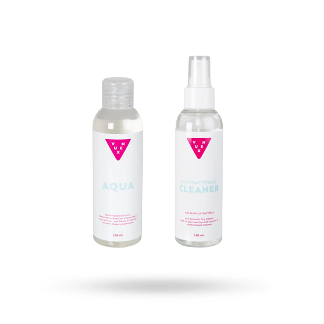 VUXEN AQUA GLIDEMIDDEL & TOY CLEANER 2X150ML