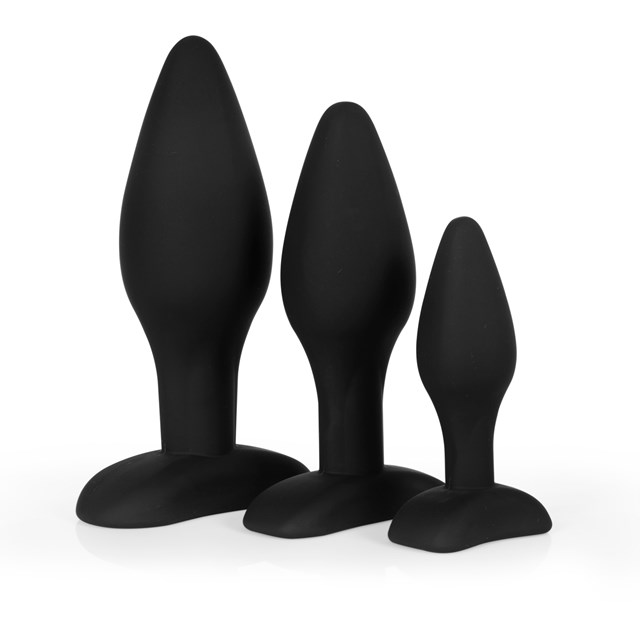 Black Silicone Buttplug Set
