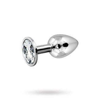 Metal Plug Small - Silver/clear