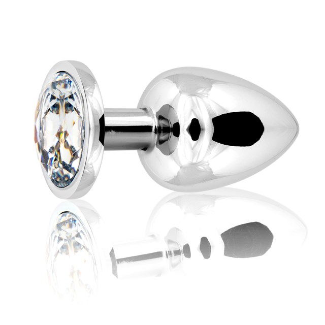 Metal Plug Large - Silver/Clear