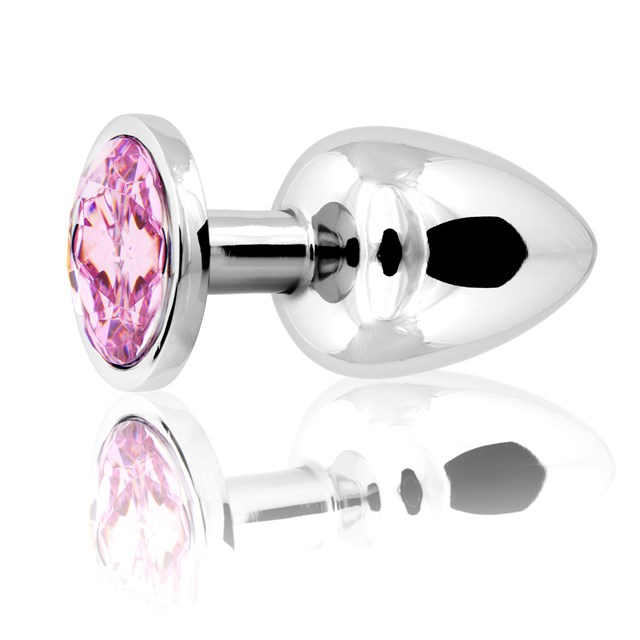 Metal Plug Large - Silver/Pink