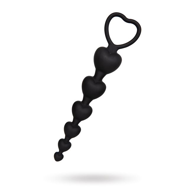 Black Silicone Anal Beads