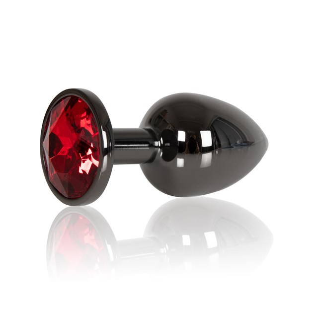 Heavy Butt Plug Gun Metal - Red Stone 145g