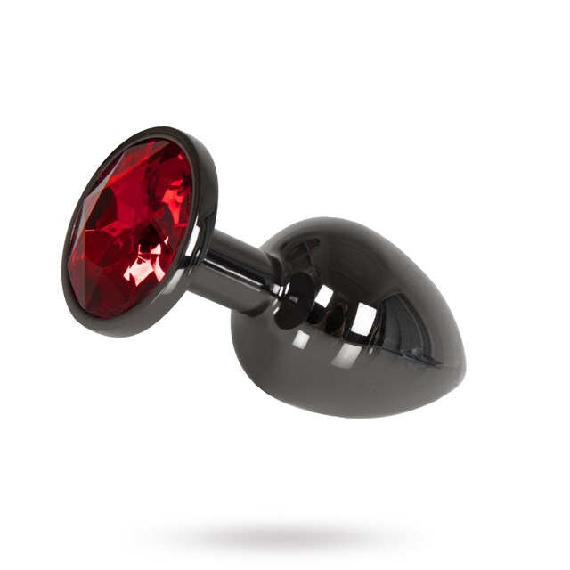 Heavy Butt Plug Gun Metal - Red Stone 145g