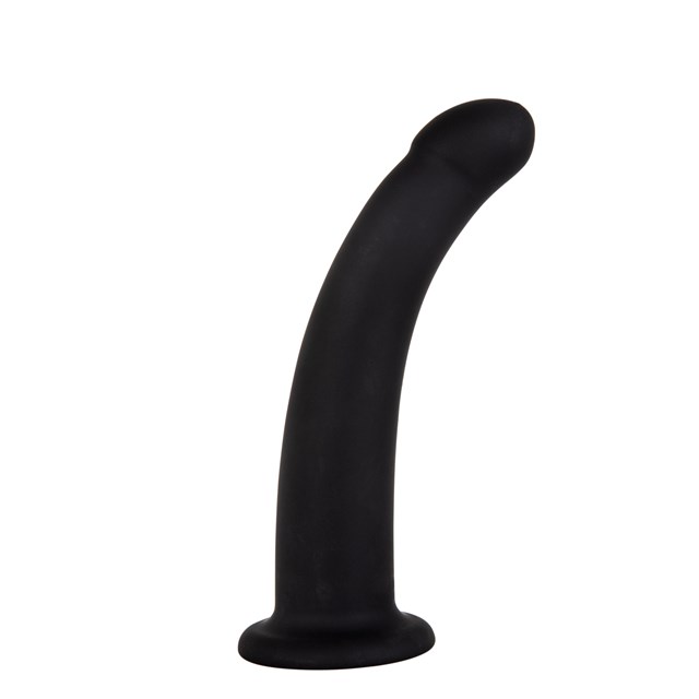 Black Silicone Semi Realistic Dildo - Medium