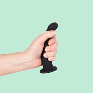 Black Silicone Semi Realistic Dildo - Small