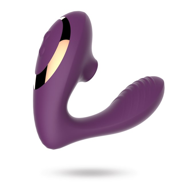 2-in-1 Clitoral Air-Pressure and G-Spot Vibrator