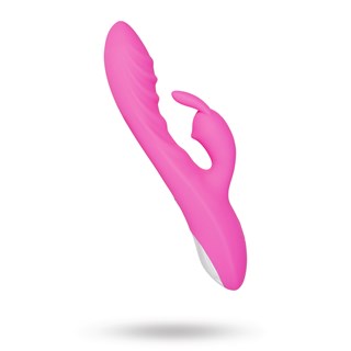 Fleksibel & Ribbet Rabbitvibrator - Rosa