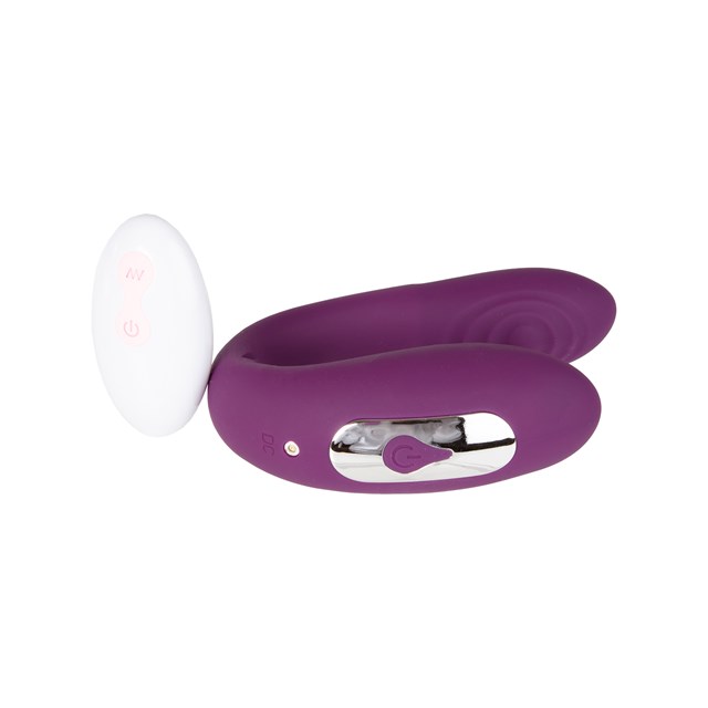 Oppladbar Parvibrator med Trådløs Fjernkontroll - Lilla