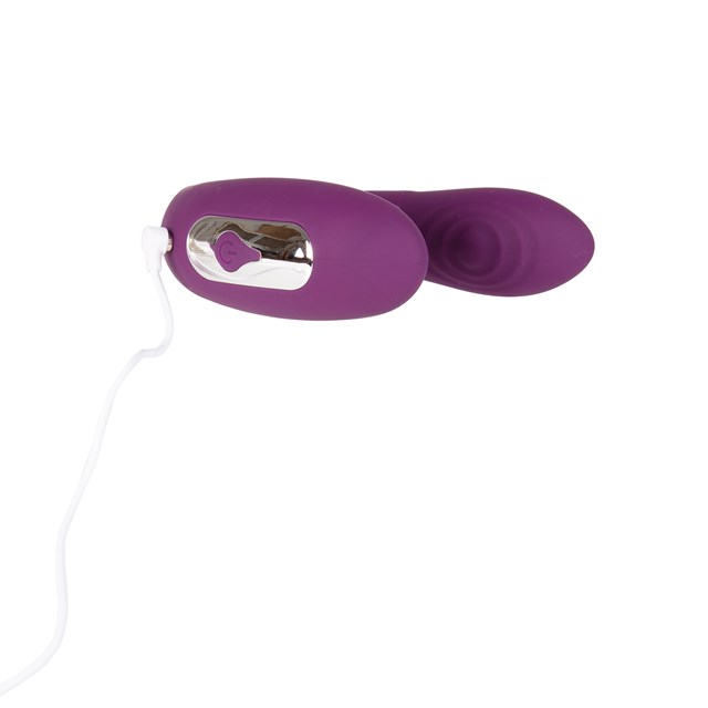 Oppladbar Parvibrator med Trådløs Fjernkontroll - Lilla