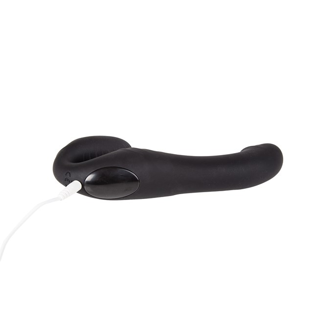 Triple Vibration Strap-On Vibrator Wireless Remote - Black