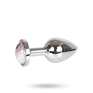 Metal Plug Gemstone Purple - Medium