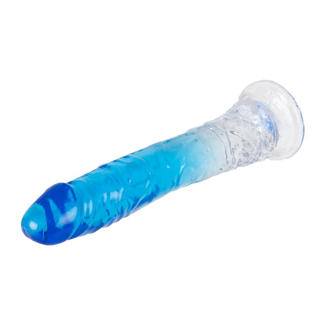 Dual Color Dildo 20 cm - Blue & Clear