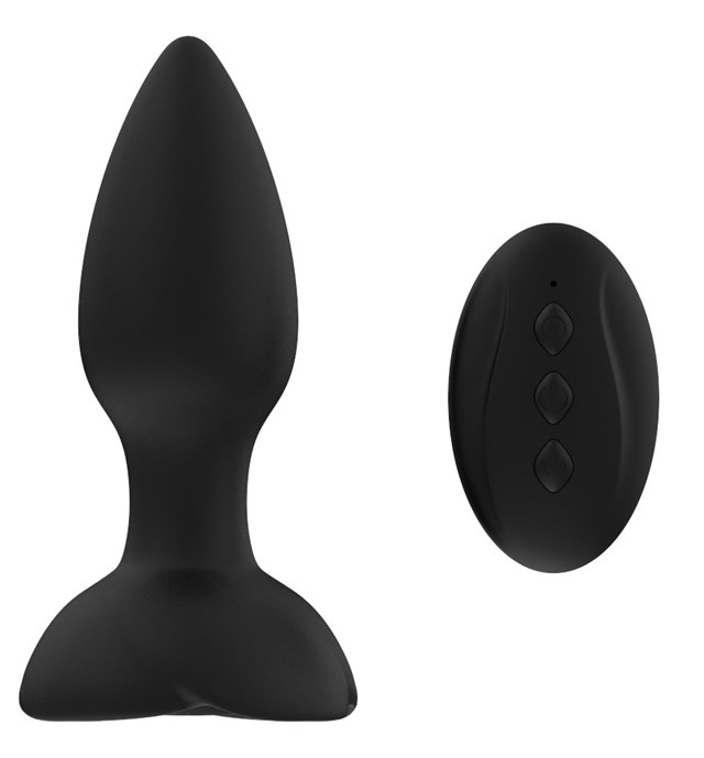 VIBRATING ROSE BUTTPLUG WITH REMOTE