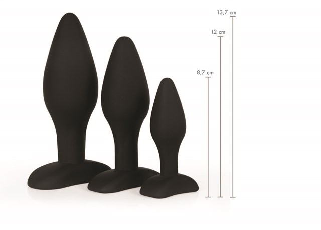 Black Silicone Buttplug Set