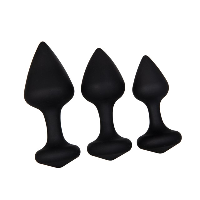 The Black Butt Plug Kit - 3 pcs