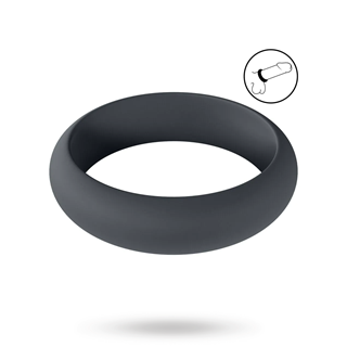 Wide O Silicone Cockring - M - 35mm - Black