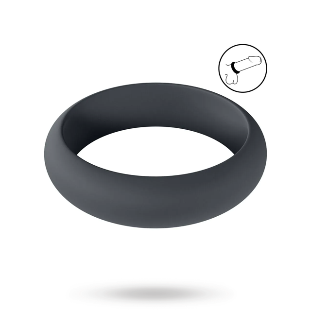 Wide O Silicone Cockring - XXL - 55mm - Black