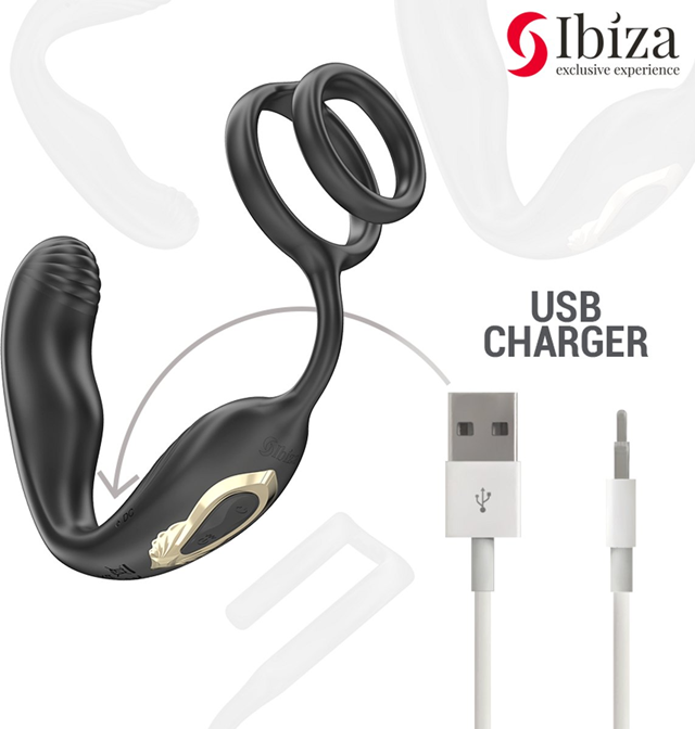 Wiggle Rotating Anal Plug With Perineal Vibration