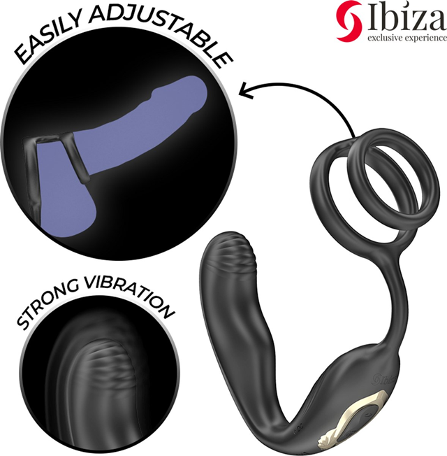 Wiggle Rotating Anal Plug With Perineal Vibration