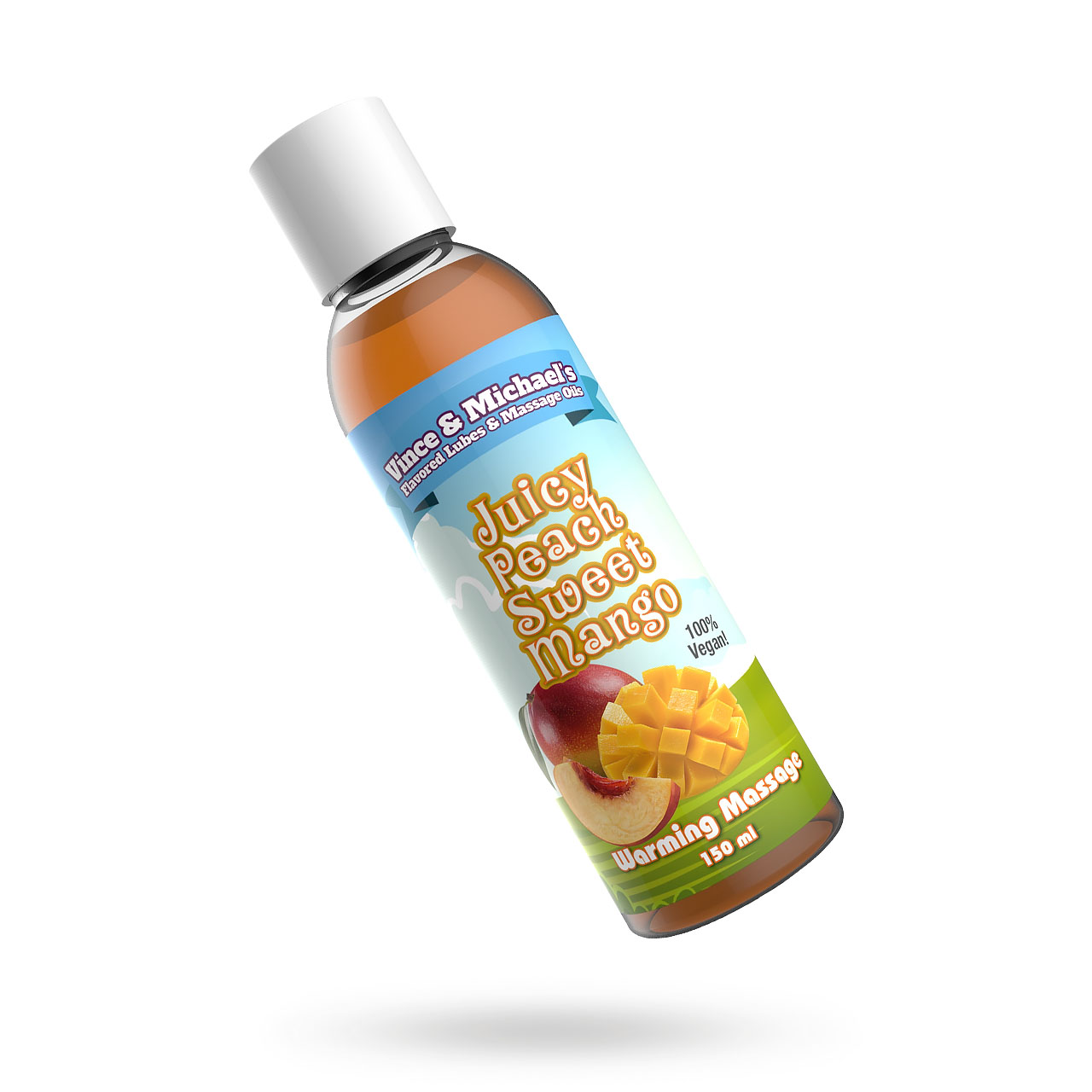 FLAVORED MASSAGE OIL - JUICY PEACH SWEET MANGO