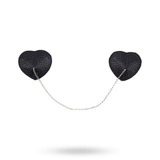 Heart Chain Nipples Tassels - Black