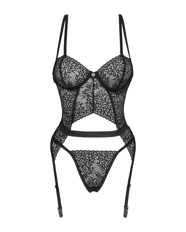 YASKANA - BLACK CORSET & THONG