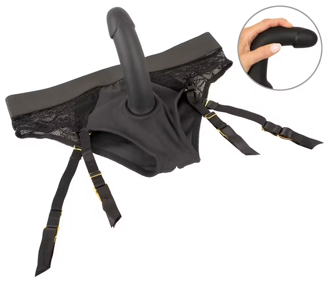 Strap-on Set - Suspender briefs & dildo