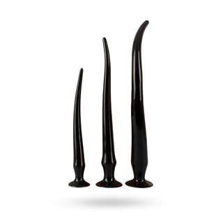 Super Long Flexible Butt Plug Set - Black