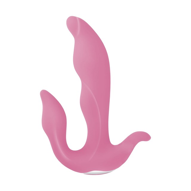 Adam & Eve Silicone Rechargeable Triple Touch Massager Waterproof Pink