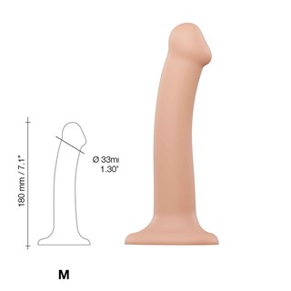 Bøybar Dildo Dual Density Medium - 18 Cm