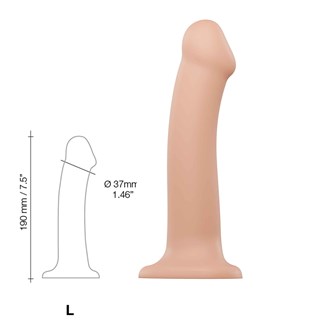 Bøybar Dildo Dual Density Large -19 Cm