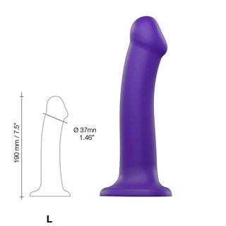 Bøybar Dildo Dual Density Large -19 Cm