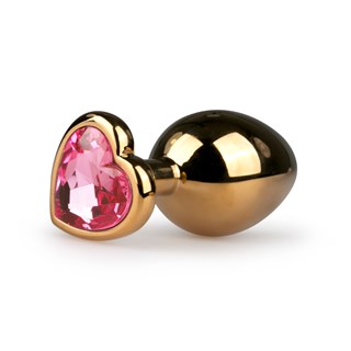 Heart Butt Plug No.7 -gold/pink