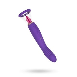 Pleasure Pump With G-spot Vibrator - Lilla